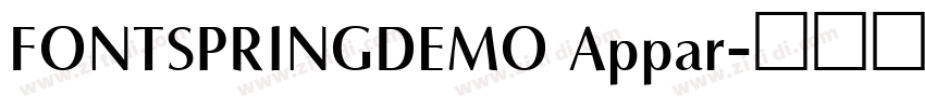 FONTSPRINGDEMO Appar字体转换
